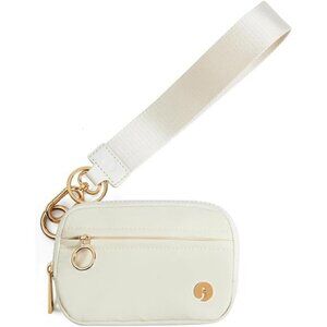 Wristlet Keychain Wallets for Women Beige